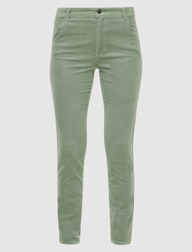 Grüne, schmal geschnittene Hose. Grüne, schmal geschnittene Hose.