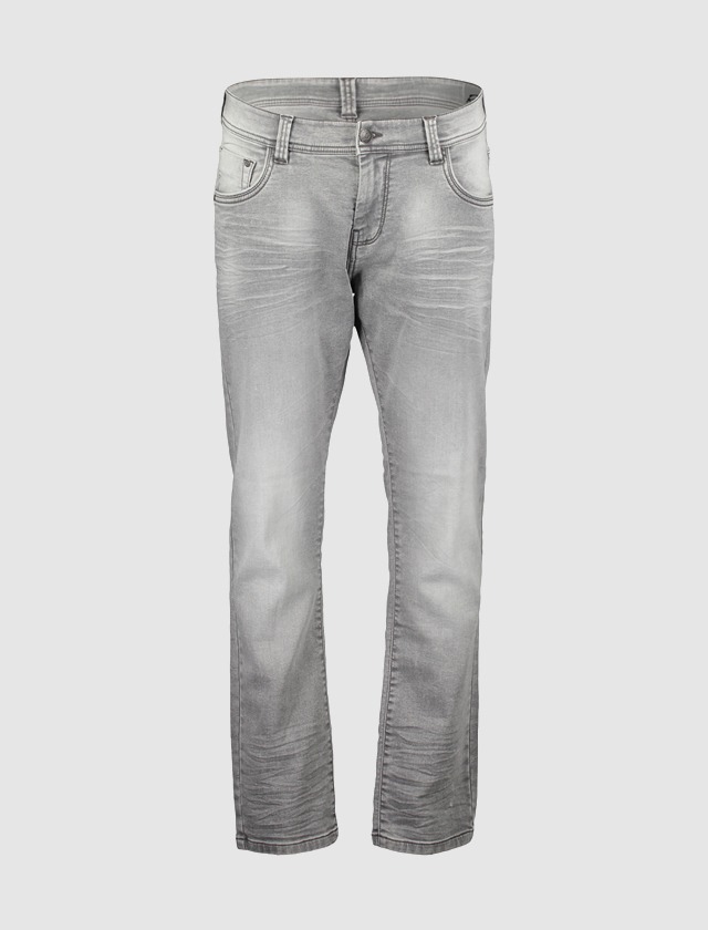 Graue Jeanshose mit klassischem Schnitt. Graue Jeanshose mit klassischem Schnitt.