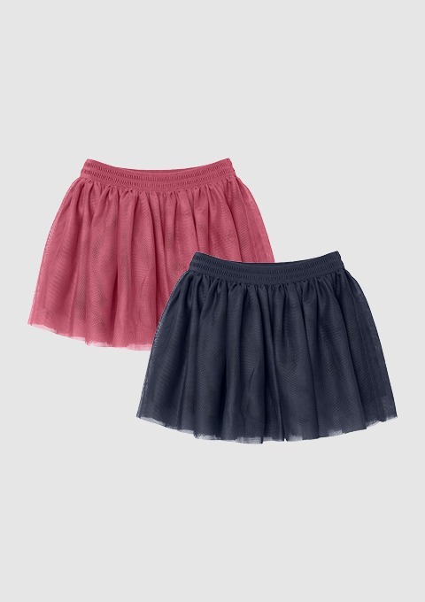 Zwei Tüllröcke in Rosa und Dunkelblau. Zwei Tüllröcke in Rosa und Dunkelblau.