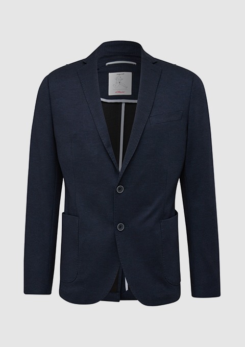 Dunkelblazer mit zwei Knöpfen und Taschen. Dunkelblazer mit zwei Knöpfen und Taschen.