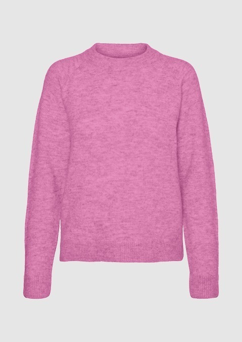 Ein pinker Pullover mit Rundhalsausschnitt. Ein pinker Pullover mit Rundhalsausschnitt.