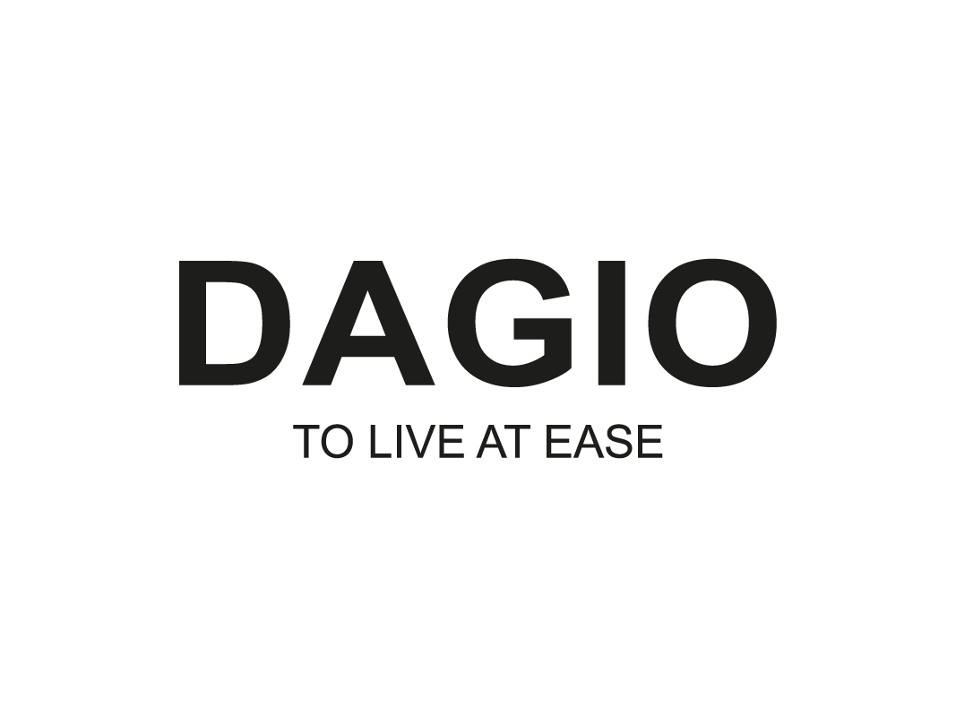 Logo von DAGIO mit dem Slogan "TO LIVE AT EASE".