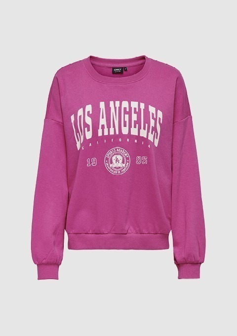 Lila Sweatshirt mit Aufdruck "LOS ANGELES 1995".