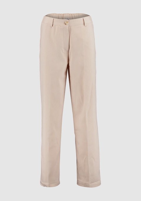 Beige Hose mit geradem Schnitt. Beige Hose mit geradem Schnitt.