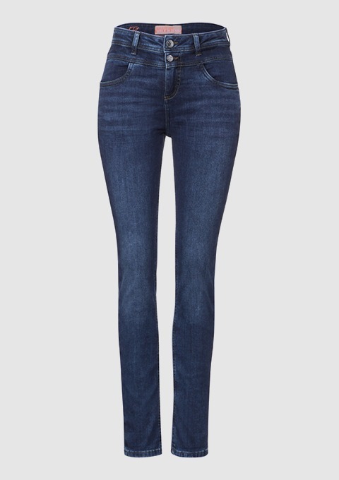 Eine dunkelblaue Jeans. Eine dunkelblaue Jeans.