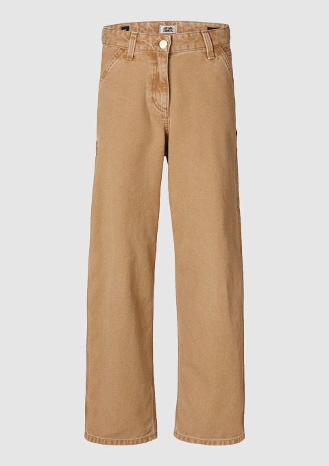 Beige Hose im lässigen Stil. Beige Hose im lässigen Stil.