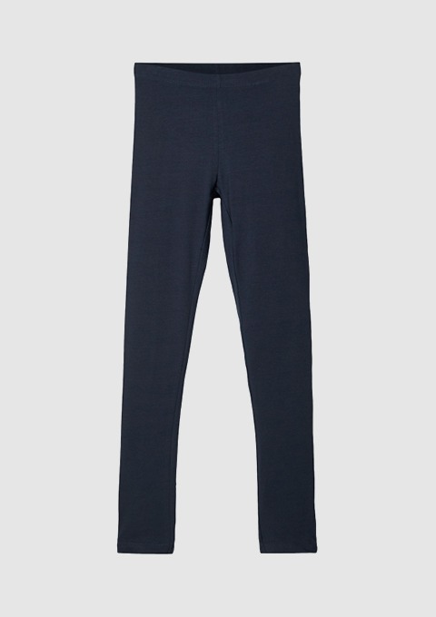 Dunkelblaue Leggings.