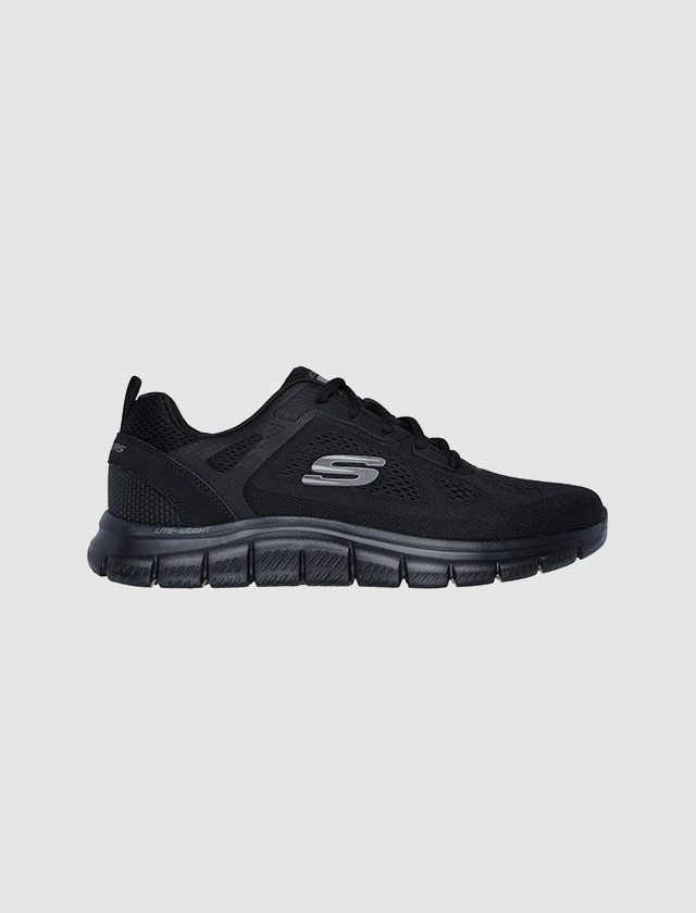Schwarze Sportschuhe von Skechers.