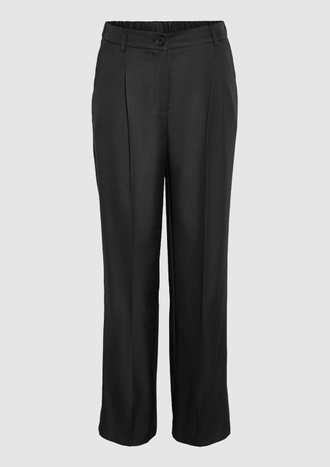Schwarze, lockere Hose mit Bundfalten und Gummizug. Schwarze, lockere Hose mit Bundfalten und Gummizug.