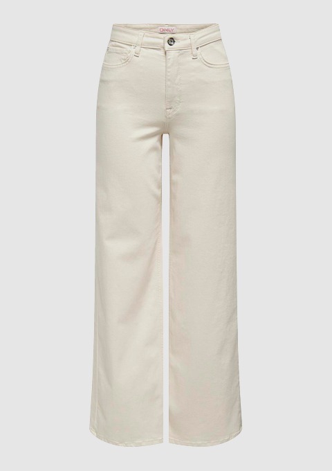 Helle, weite Jeans.