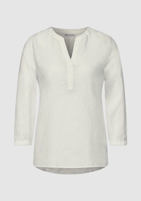 Helles, langärmliges Blusenshirt mit V-Ausschnitt. Helles, langärmliges Blusenshirt mit V-Ausschnitt.