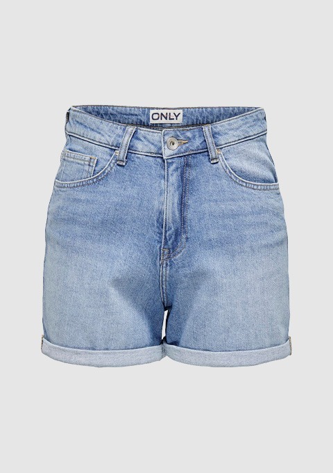 Jeans-Shorts in hellblauer Denim-Optik.