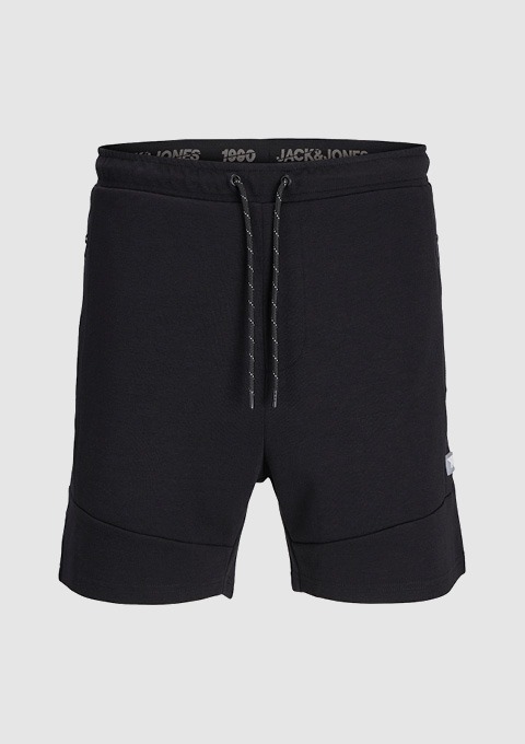 Schwarze Sweatshorts mit Kordelzug von JACK & JONES.