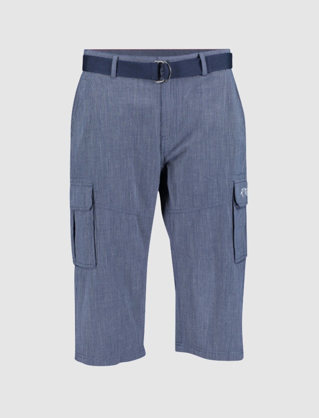 Hosen in blauer Farbe mit Cargo-Taschen und einem Gurt. Hosen in blauer Farbe mit Cargo-Taschen und einem Gurt.
