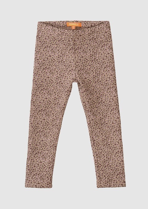 Beige Leggings mit Leopardenmuster. Beige Leggings mit Leopardenmuster.