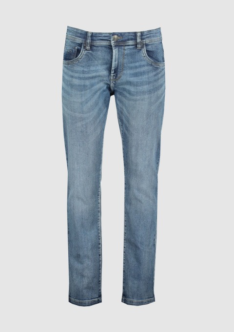 Eine verwaschene Jeanshose. Eine verwaschene Jeanshose.