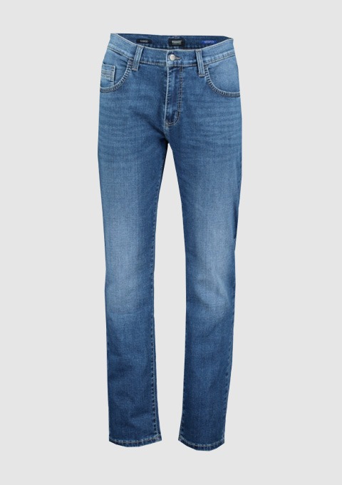 Eine blaue Jeanshose. Eine blaue Jeanshose.