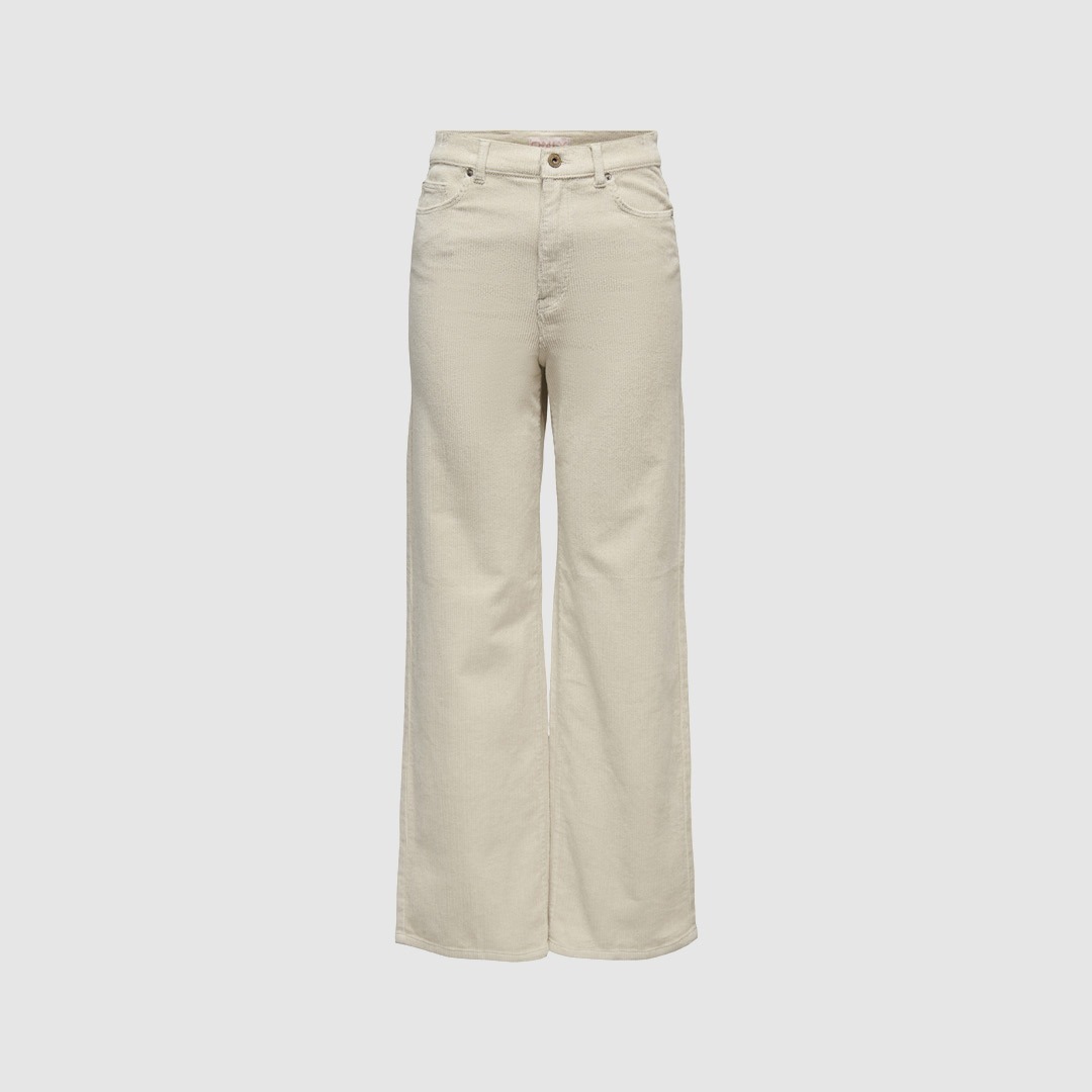 Beige weit geschnittene Jeans. Beige weit geschnittene Jeans.