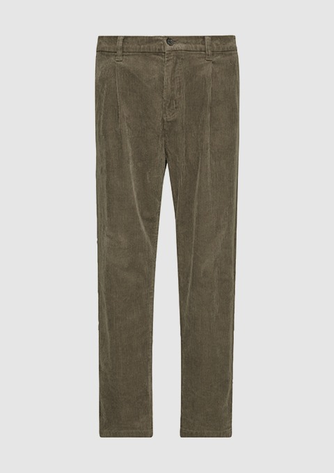 Eine grüne Cordhose.