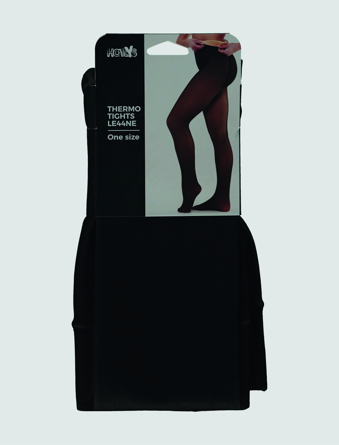 Thermo-Strumpfhosen in Schwarz, EinheitsgröĂe, mit Abbildung einer Person, die die Strumpfhosen trĂ€gt. Thermo-Strumpfhosen in Schwarz, EinheitsgröĂe, mit Abbildung einer Person, die die Strumpfhosen trĂ€gt.