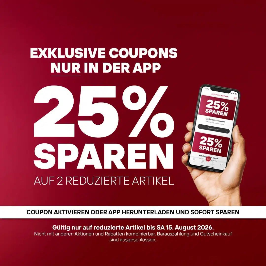 Exklusive Coupons nur in der App – 25 % auf 2 reduzierte Artikel sparen