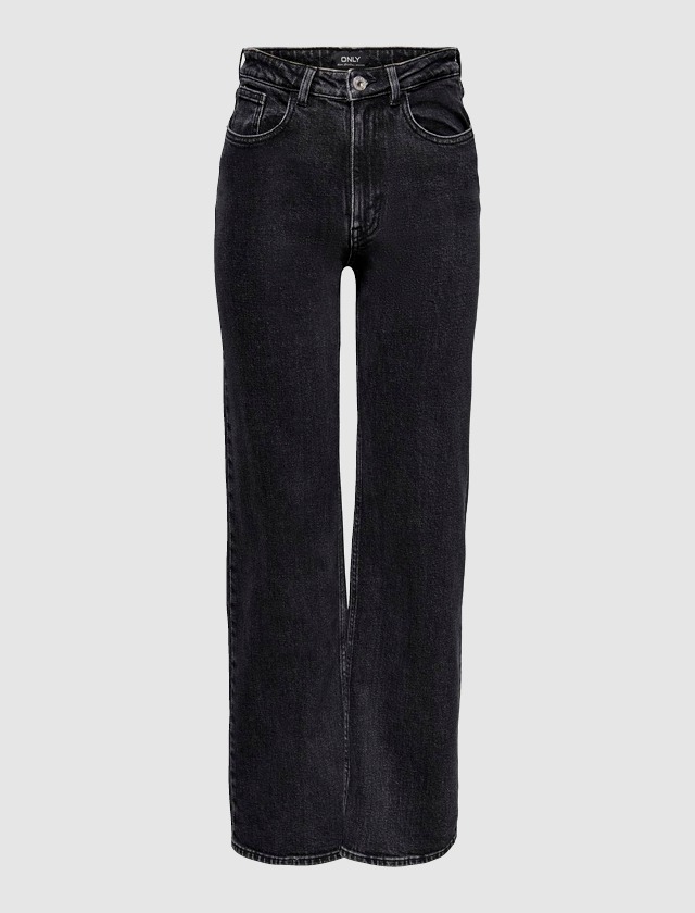 Schwarze, weit geschnittene Jeans von ONLY.