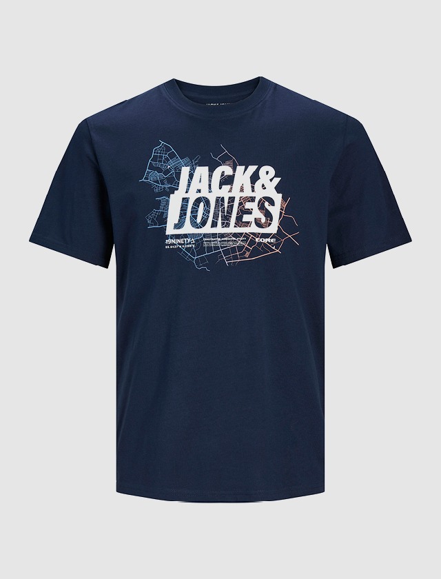Jack & Jones T-Shirt in Navy, klassischer Schnitt und angenehmer Stoff. Jack & Jones T-Shirt in Navy, klassischer Schnitt und angenehmer Stoff.