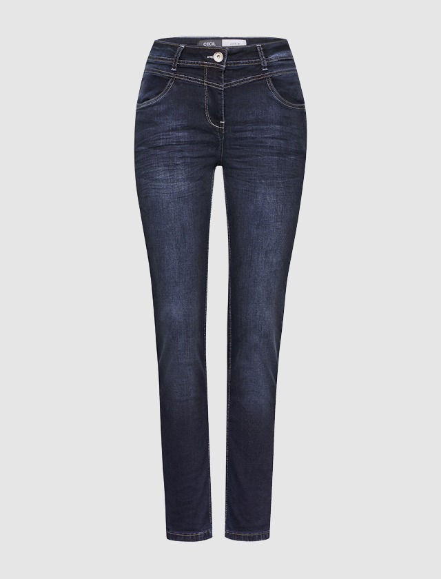 Dunkelblaue Jeans im Skinny-Fit-Stil aus hochwertigem Denim, perfekt für einen modernen Look. Dunkelblaue Jeans im Skinny-Fit-Stil aus hochwertigem Denim, perfekt für einen modernen Look.